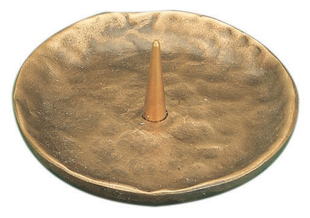 KANDELAAR voor kaars - brons - 9 cm doorsnede                                   