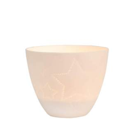 POETRY LIGHT - mini - ster - porcelein - wit - voor T-lichtje                   
