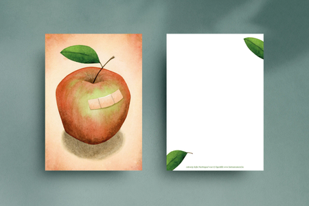 An apple a day - enkele kaart + omslag                                          